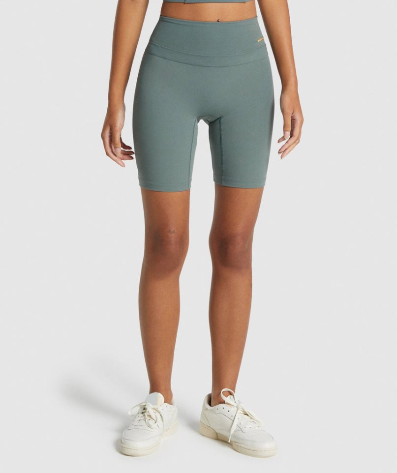 Women\'s Gymshark Whitney Cycling Shorts Green | NZ 7BOREL